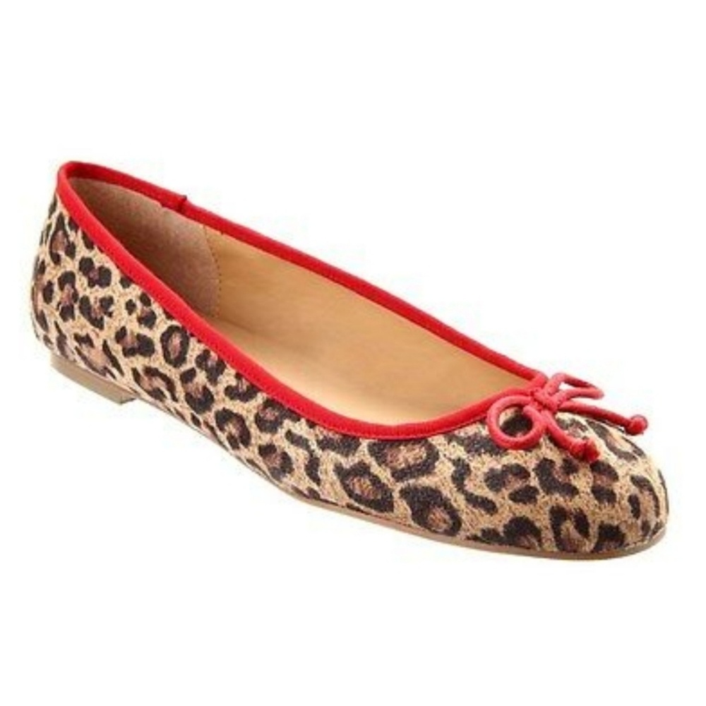 Kelsie Dagger Bettie Leopard Red Flat